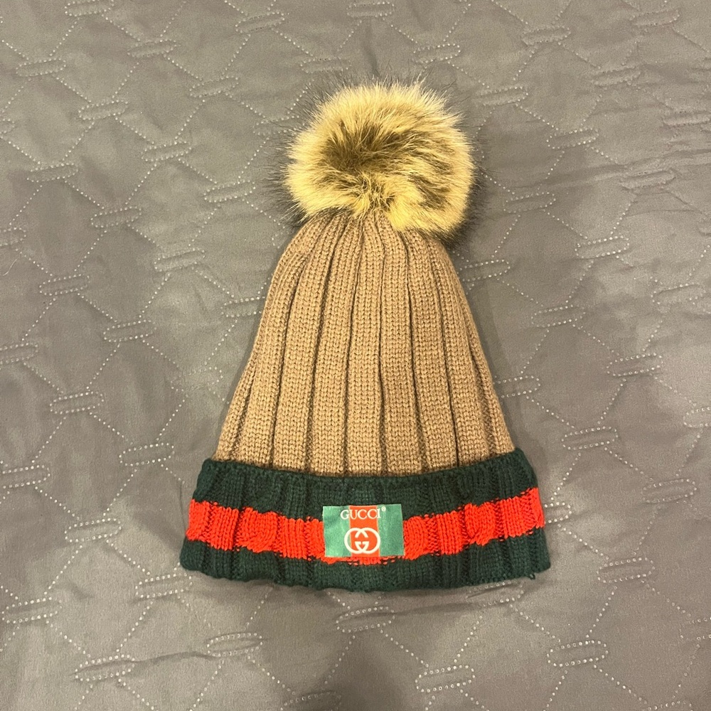 Knit Beanie with Pom Pom